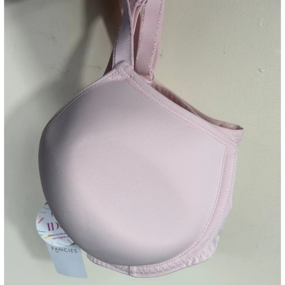 Freya Fancies Idol Balcony T-Shirt Bra Womens 32DD Pink Underwire Molded Cup - Picture 10 of 11